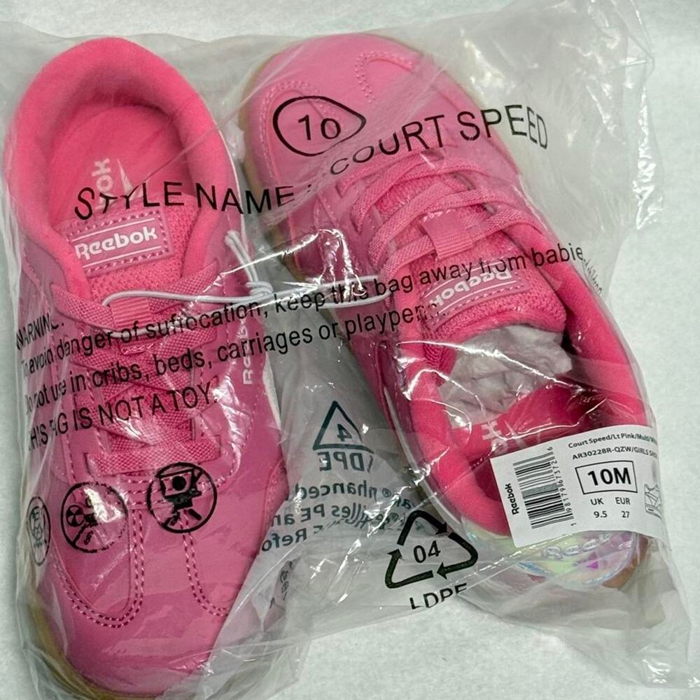 Reebok pink court speed trainers